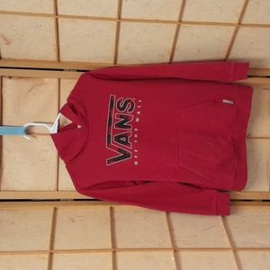 Van's red hooded sweatshirt size L